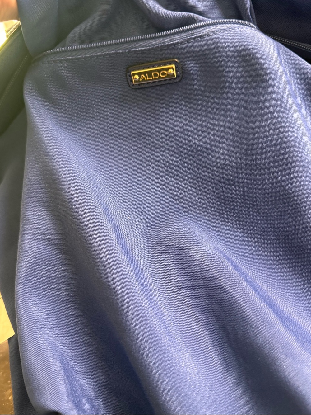 Aldo Royal Blue Structured Tote with Gold Accents - Picture 16 of 16